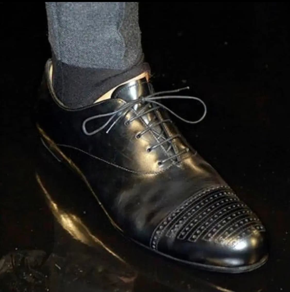 프라다 00s 아카이브 Perforated 더비슈즈 y2k 상품이미지1