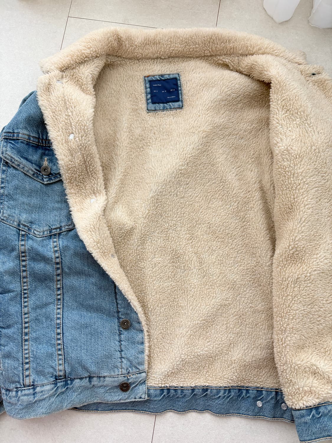 자라 ZARA MAN 쉐르파 데님 자켓 XL 상품이미지8