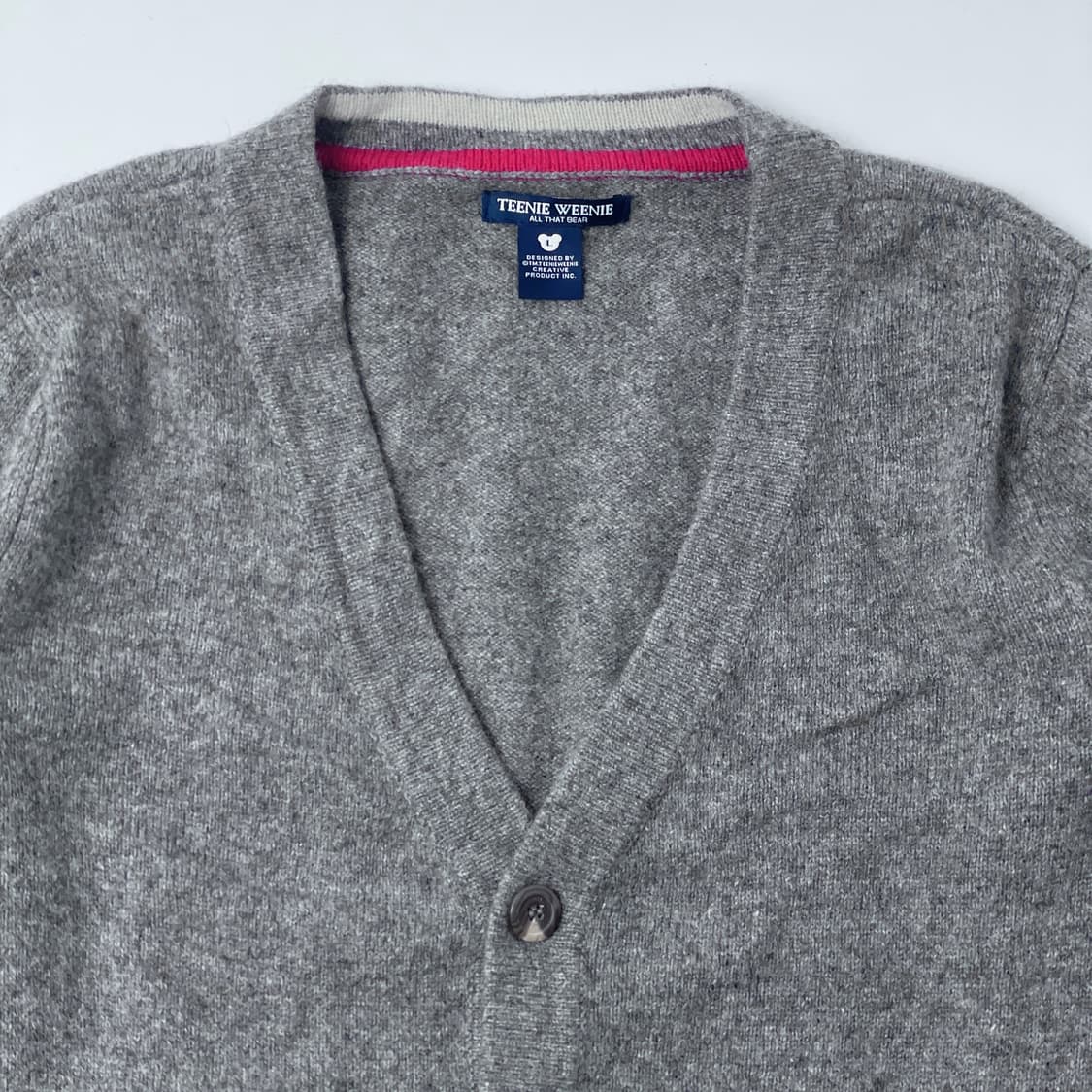 [중고] 티니위니 회색 울 가디건 L 상품이미지3