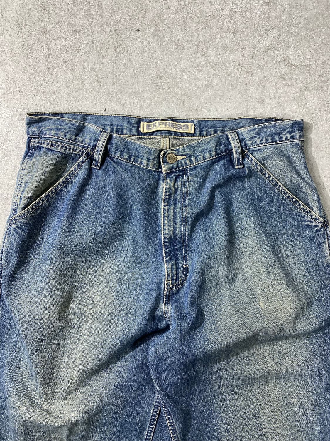 [34] 00s EXPRESS 익스프레스 덩가리핏 와이드 데님팬츠 상품이미지5