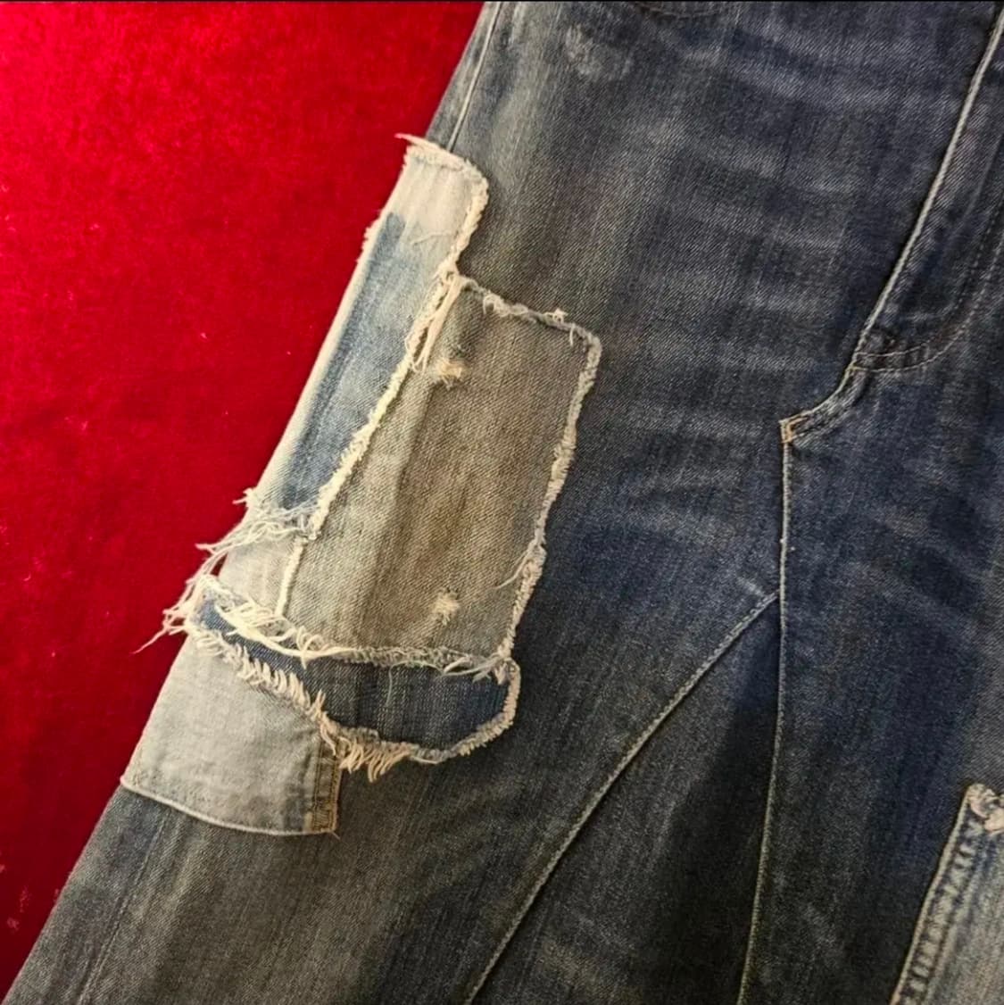 랄프로렌 포켓 덧뎀 데님 롱 스커트 25-26size 상품이미지5