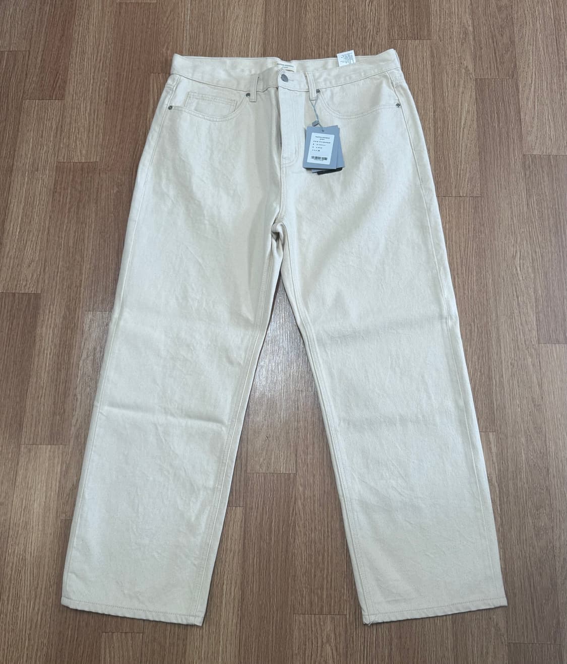 [38인치]무신사스탠다드 언다이드 데님팬츠 크림 상품이미지1