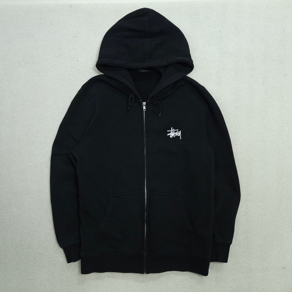 스투시 베이직 후드 집업 S 블랙 상품이미지2