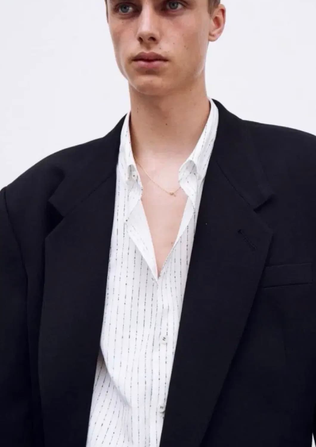 [S] 렉토 24S/S 네프 스트라이프 타페타 오버사이즈 셔츠 상품이미지1