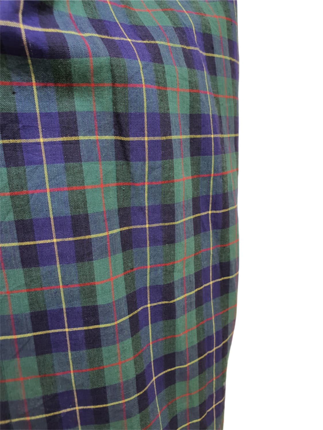 빈티지 클래식 체크 오로라 그린 에이프런 상품이미지5