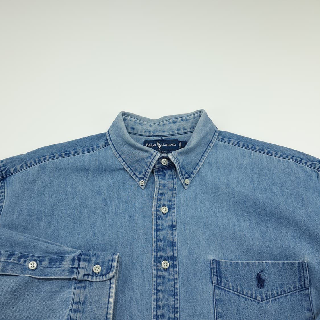 CN865 XL 폴로 랄프로렌 빅셔츠 클래식 데님 긴팔 셔츠 남방 상품이미지3
