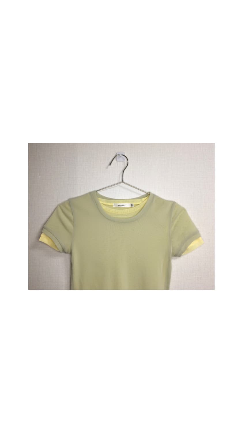 moussy 메쉬 레이어드 레몬 반팔 상품이미지2