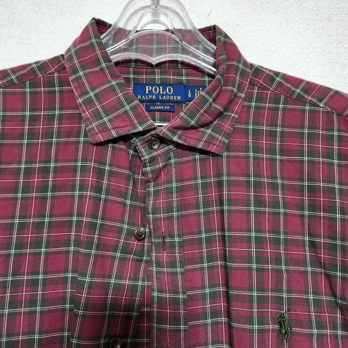 폴로랄프로렌 체크 남방 남LG 상품이미지3