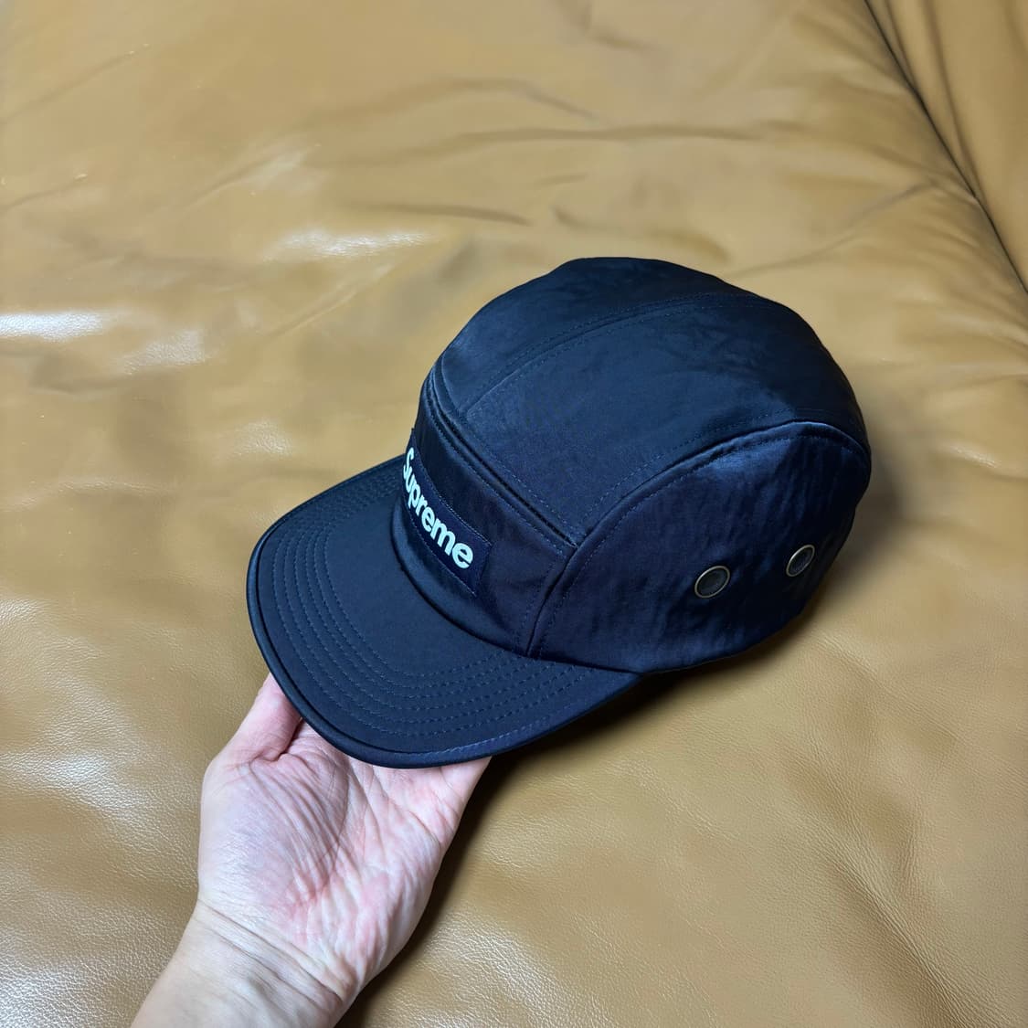 Supreme 슈프림 네이비 캠프캡 모자 (Satin Navy) 상품이미지4