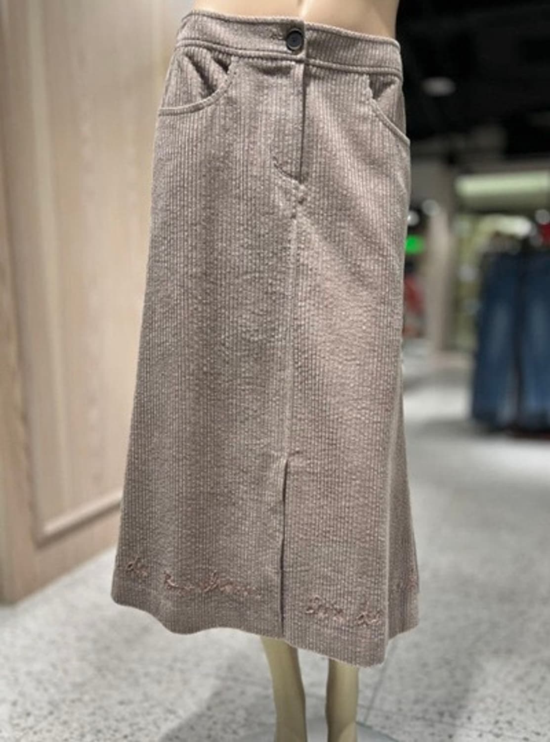 새) 베네통 레터링 골덴 롱-스커트  상품이미지1