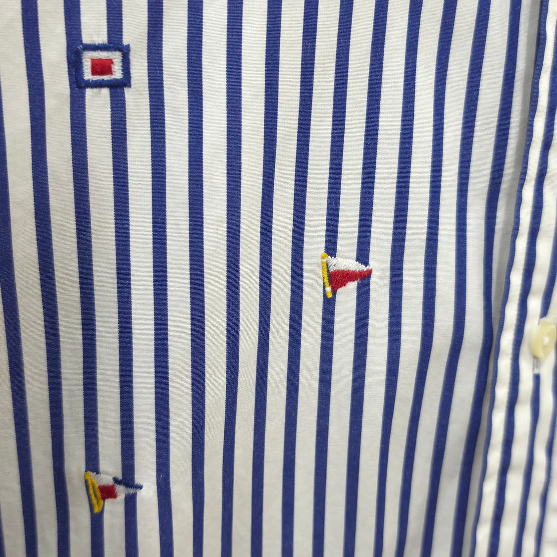 랄프로렌 스트라이프 만국기 자수셔츠- XL 상품이미지4