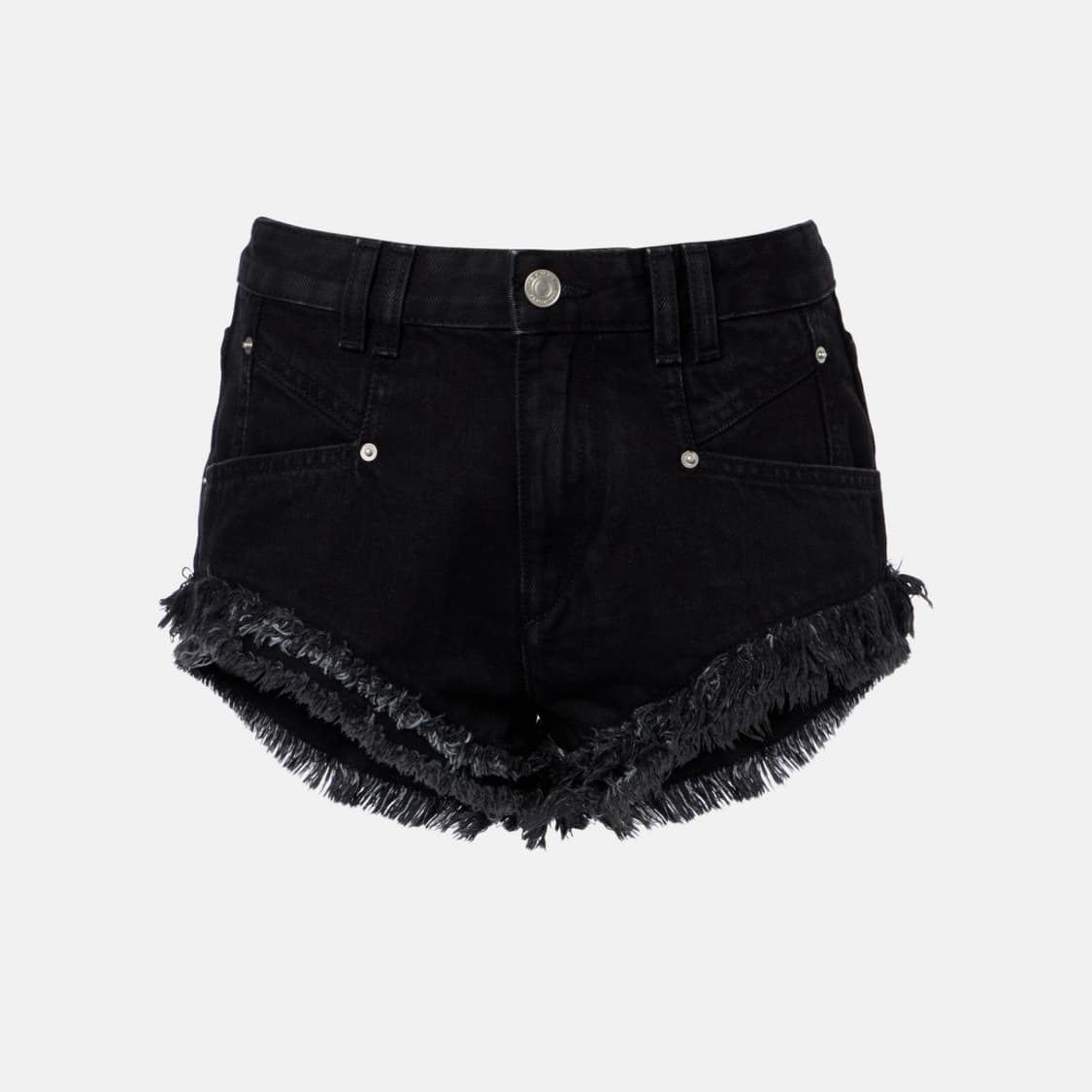 [34,36,38]이자벨마랑 26ss Eneidala 프린지 데님 쇼츠 상품이미지3