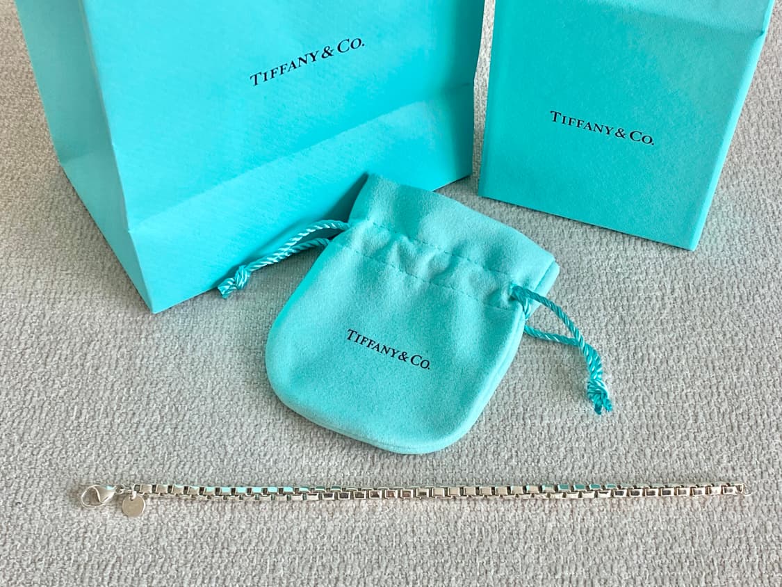 티파니 실버 베네치안 팔찌 18.5CM 남녀공용(컨디션굿) 상품이미지7