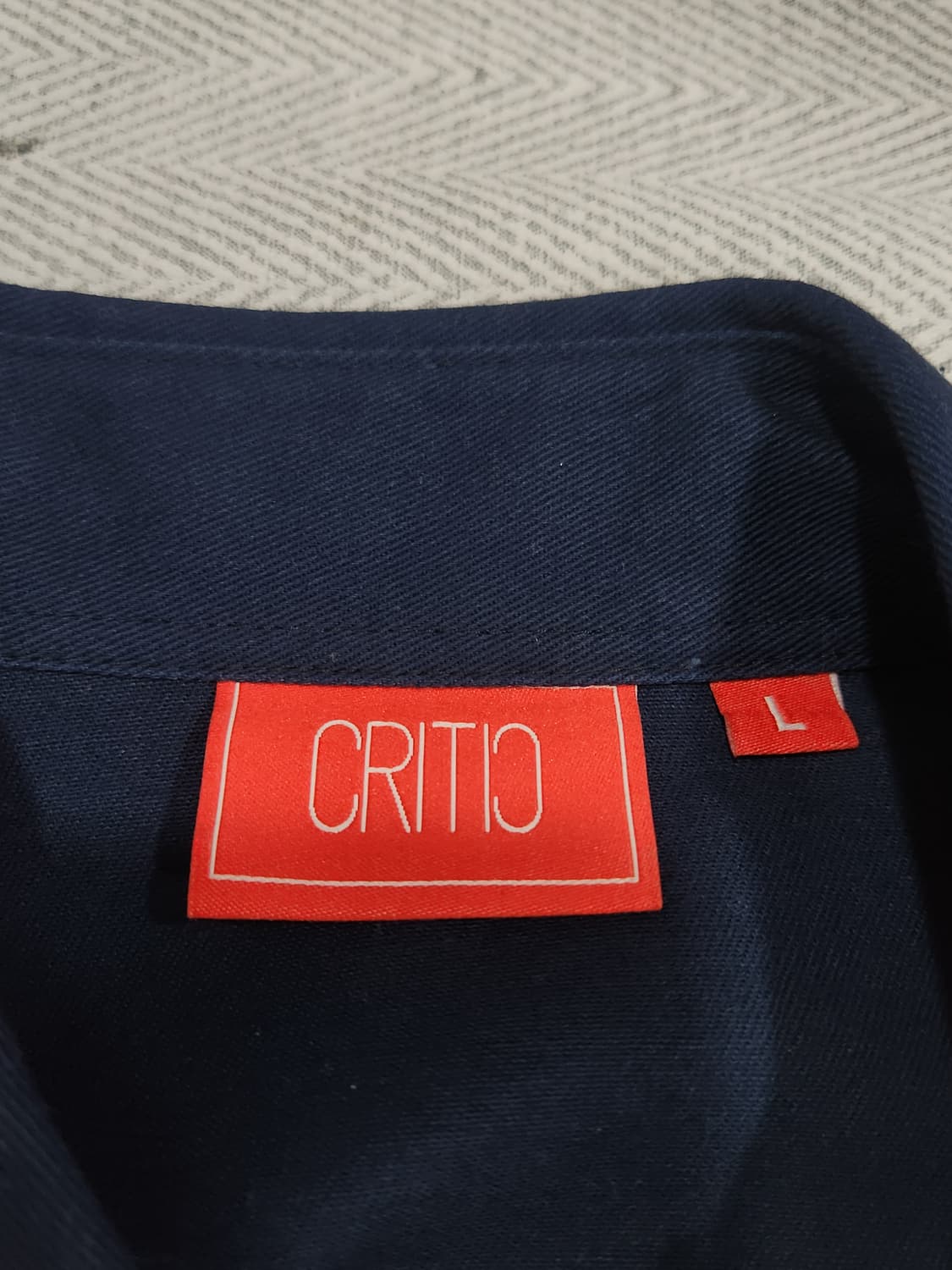 [L] 크리틱 Critic 배색 오버핏 셔츠 남성 L사이즈 상품이미지4