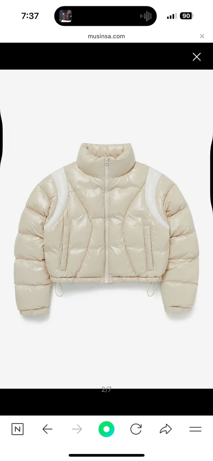 커렌트 숏패딩 베이지 상품이미지2