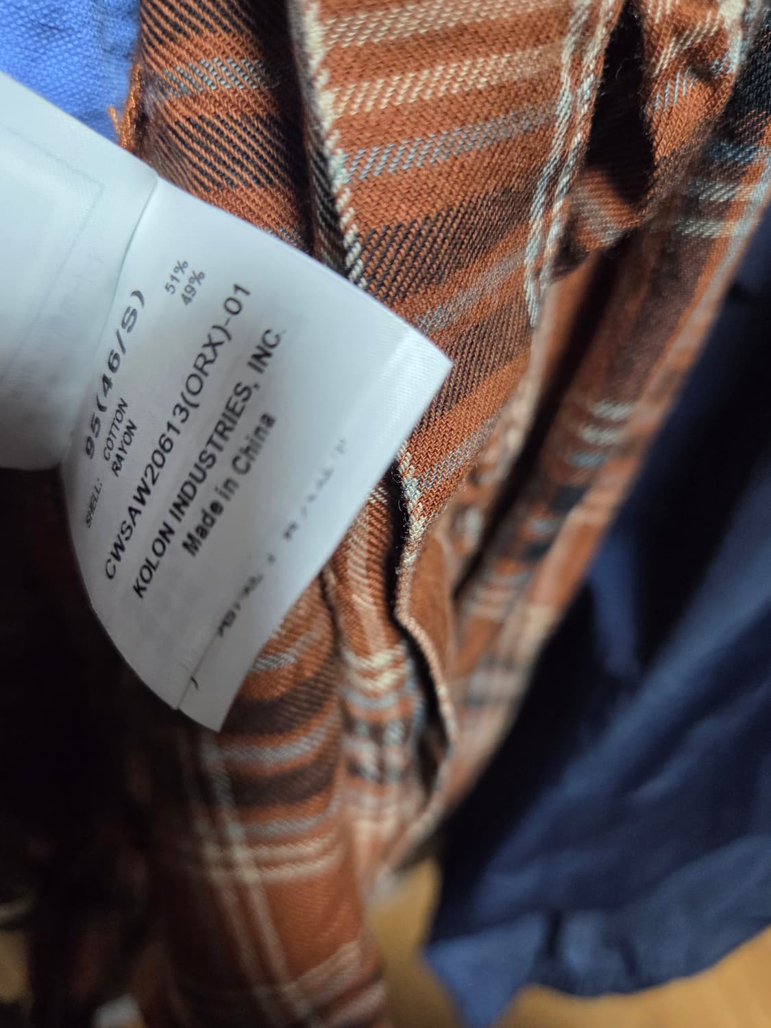 커스텀멜로우 브라운 체크 셔츠 상품이미지3