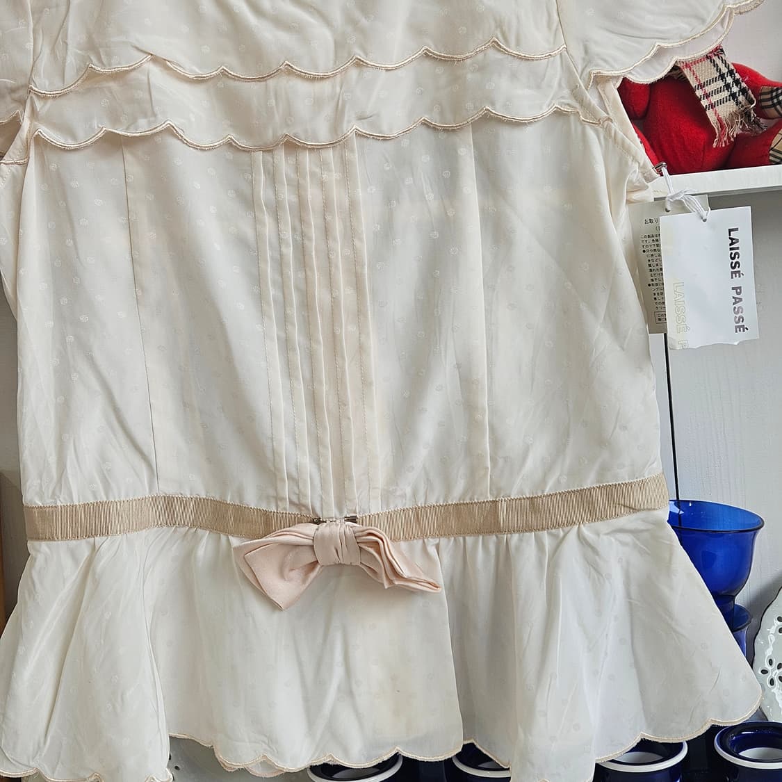 도트 리본 블라우스 상품이미지4