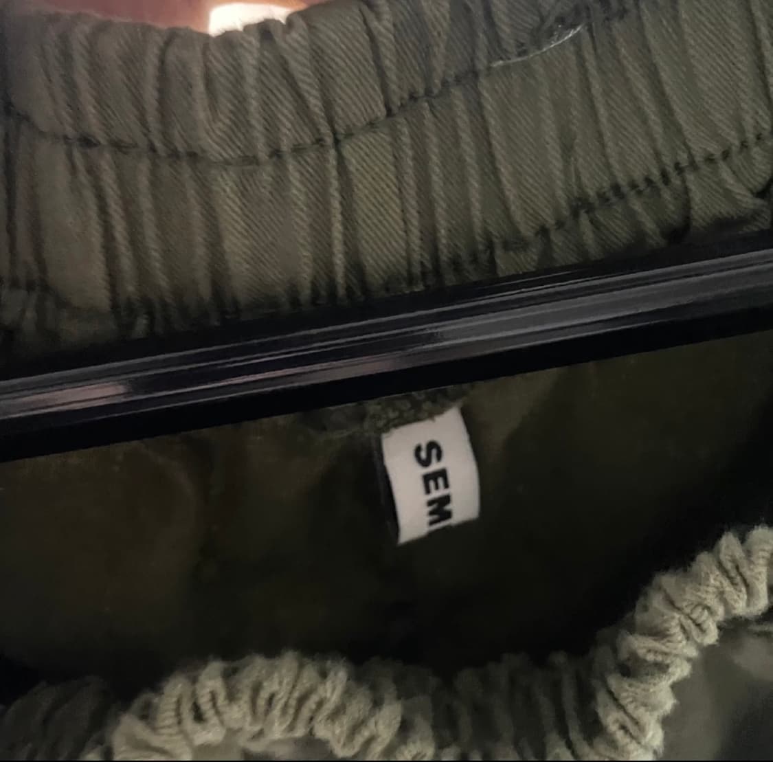 (Free)세미카지 린넨 밴딩 벌룬팬츠 카키 상품이미지4