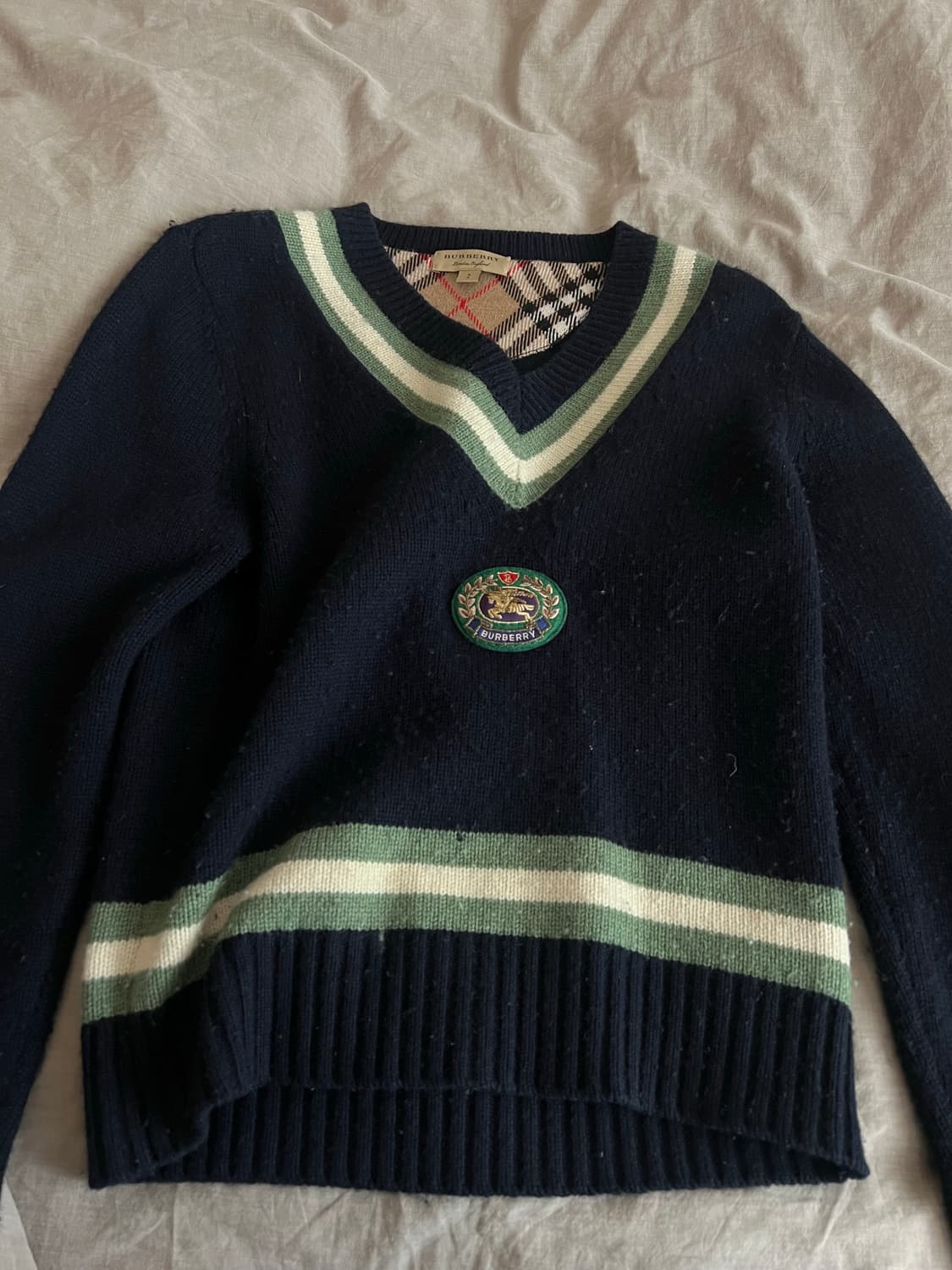 버버리 울 캐시미어 니트 블랙핑크 제니 니트 상품이미지3