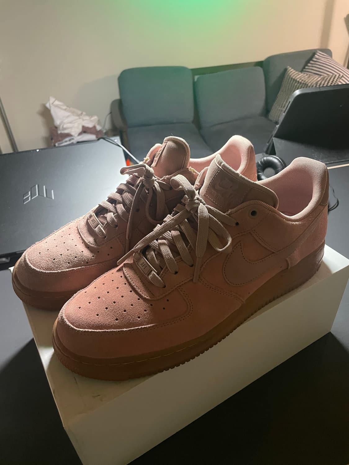 [290] nike 에어포스 1 파티클 핑크 스웨이드 상품이미지2