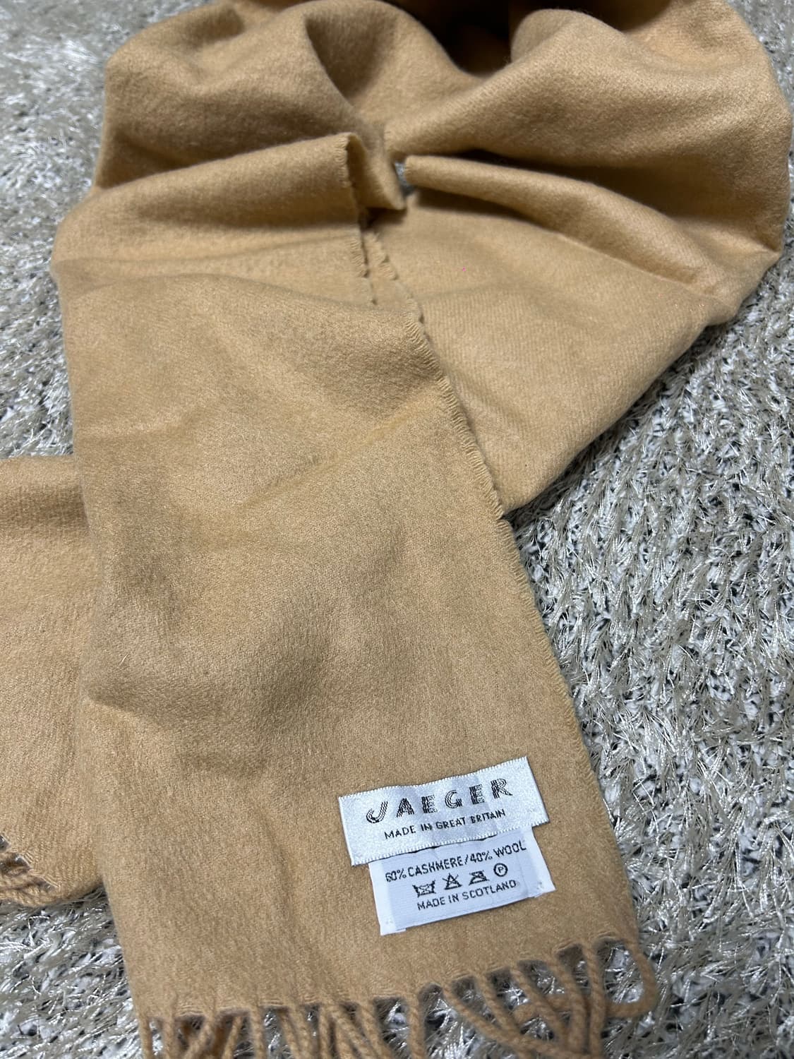 스코틀랜드제 캐시미어 혼방 목도리 상품이미지4