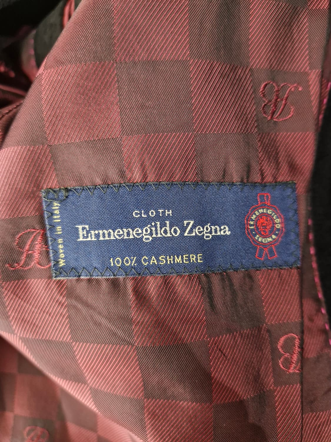 알베로 에르메네질도 제냐 100% 캐시미어 블랙 롱코트(106) 상품이미지8