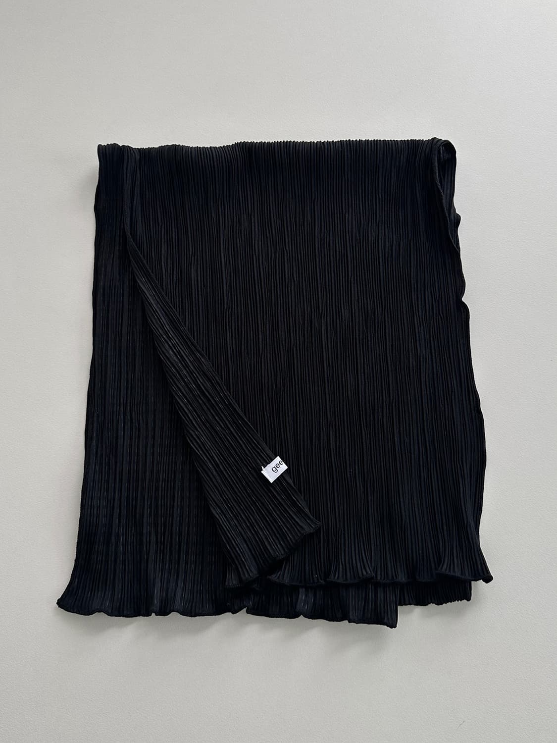 지지 플리츠 롱 스카프(블랙) 상품이미지3