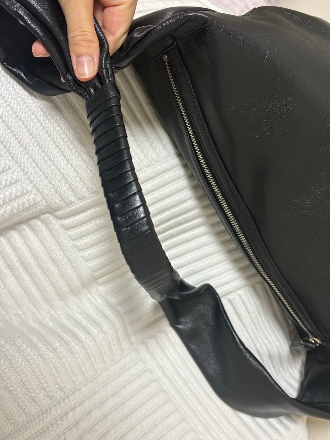 마뛰뷔 Manoux 마누백 블랙 숄더백 M 풀구성 상품이미지6