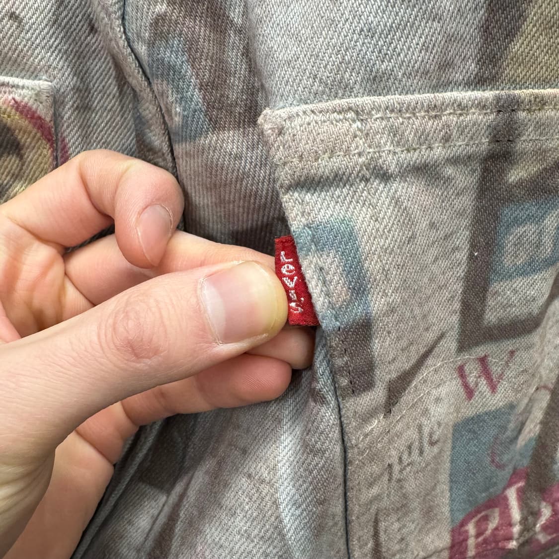 90s 리바이스 501 데님 팬츠 전후면 프린팅 포인트 상품이미지7