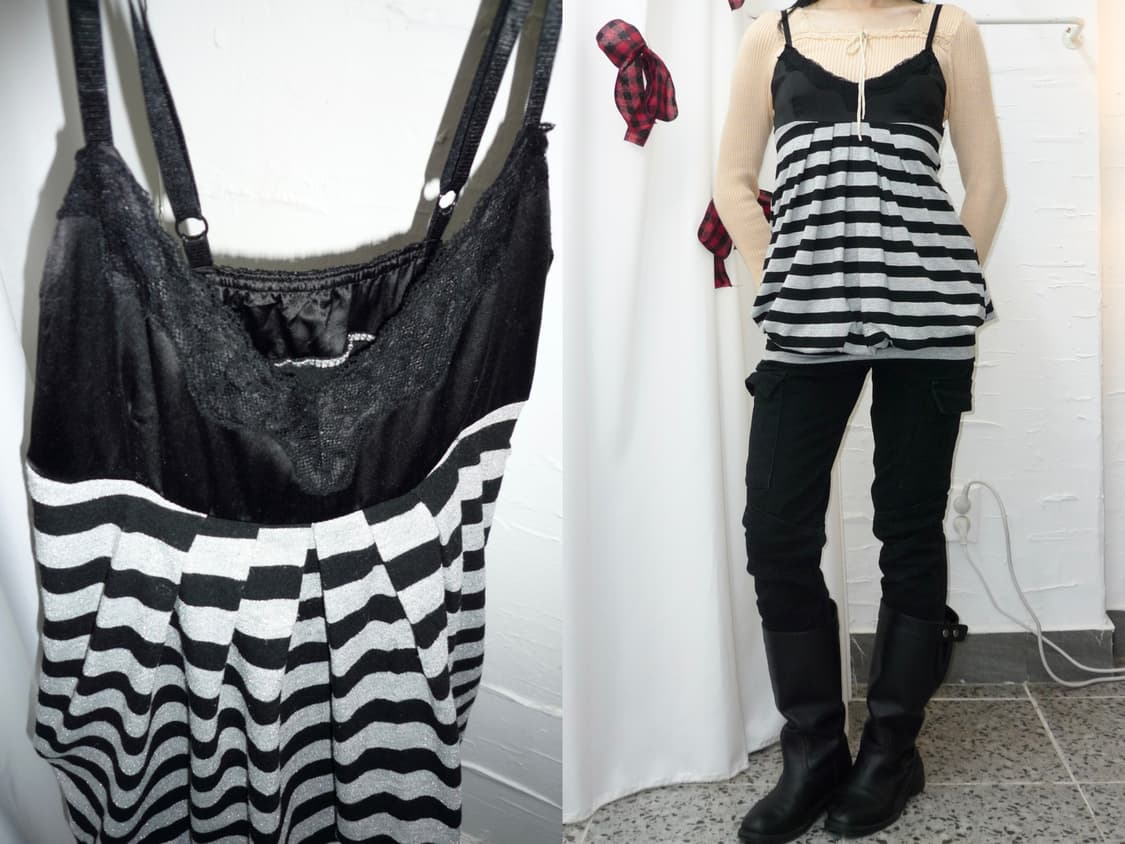 stripe bustier dress 상품이미지1