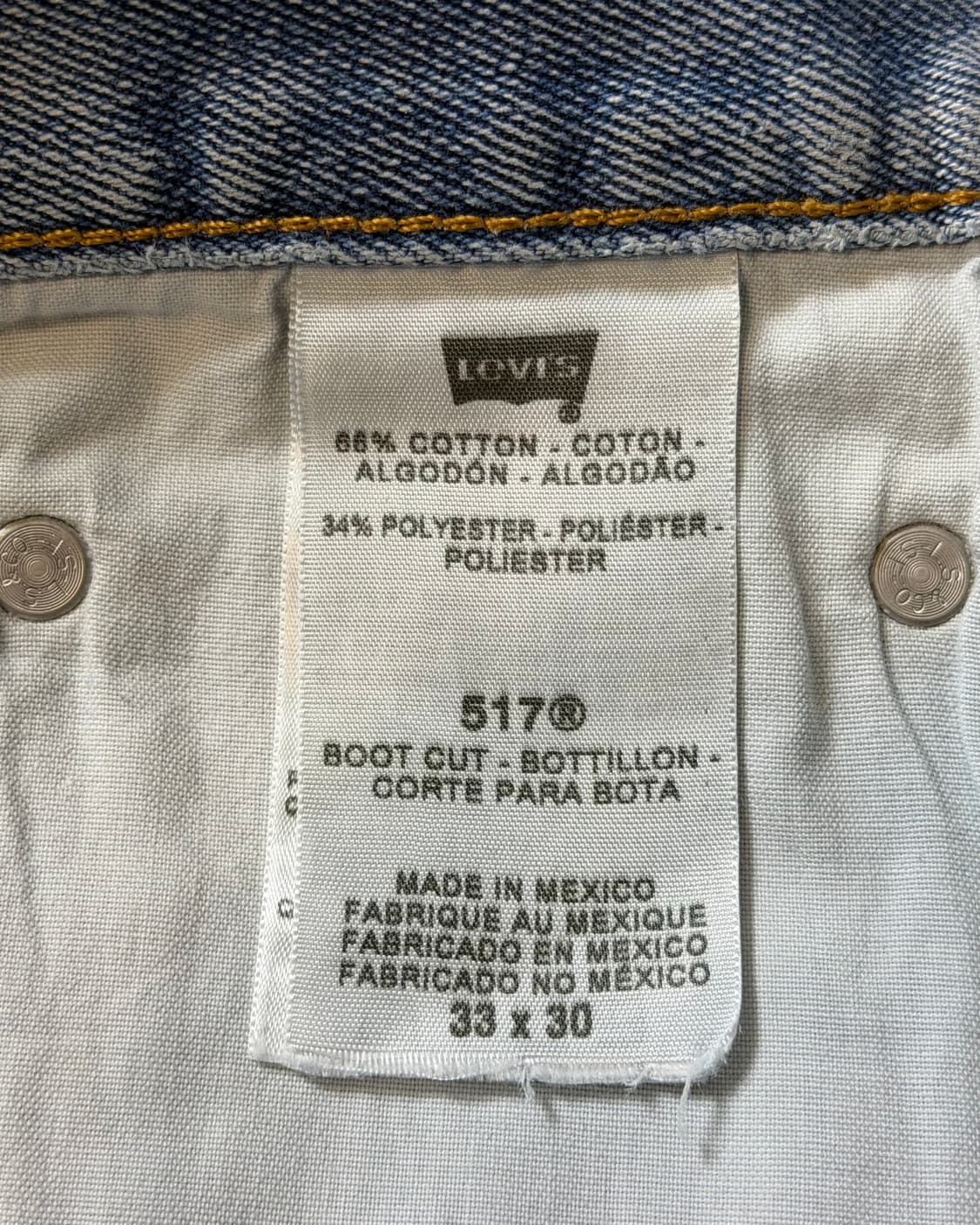 00‘s 리바이스 517 부츠컷 데님팬츠 [0-175] 상품이미지9