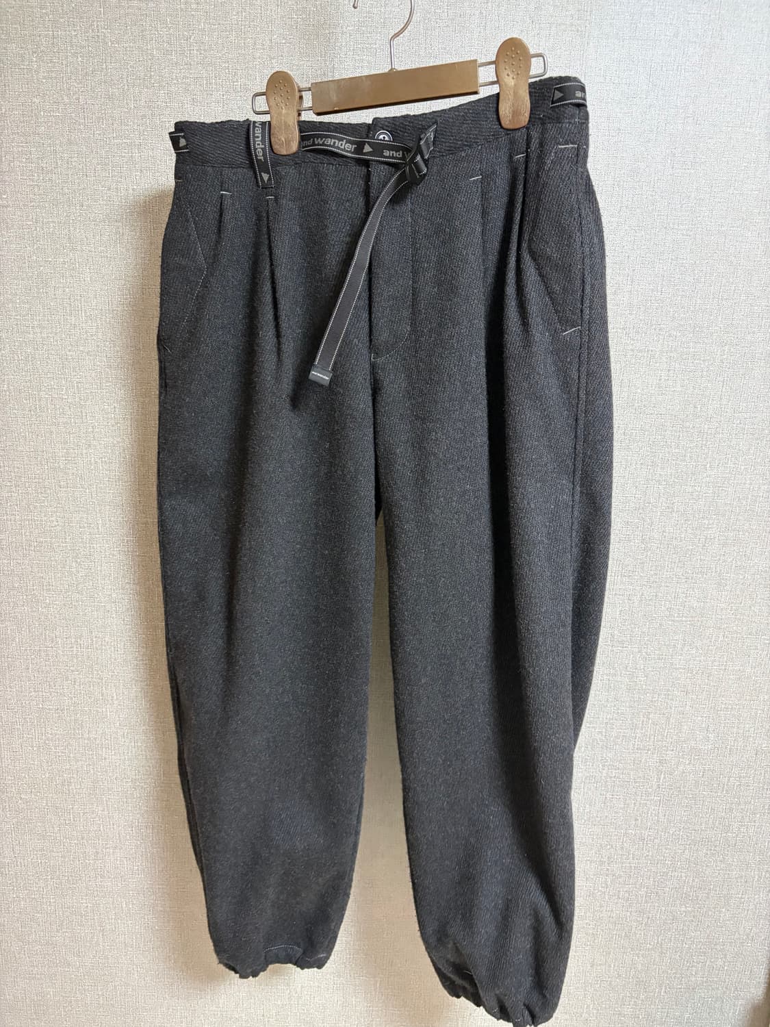 앤드원더 rewool tweed wide pants XL 상품이미지1