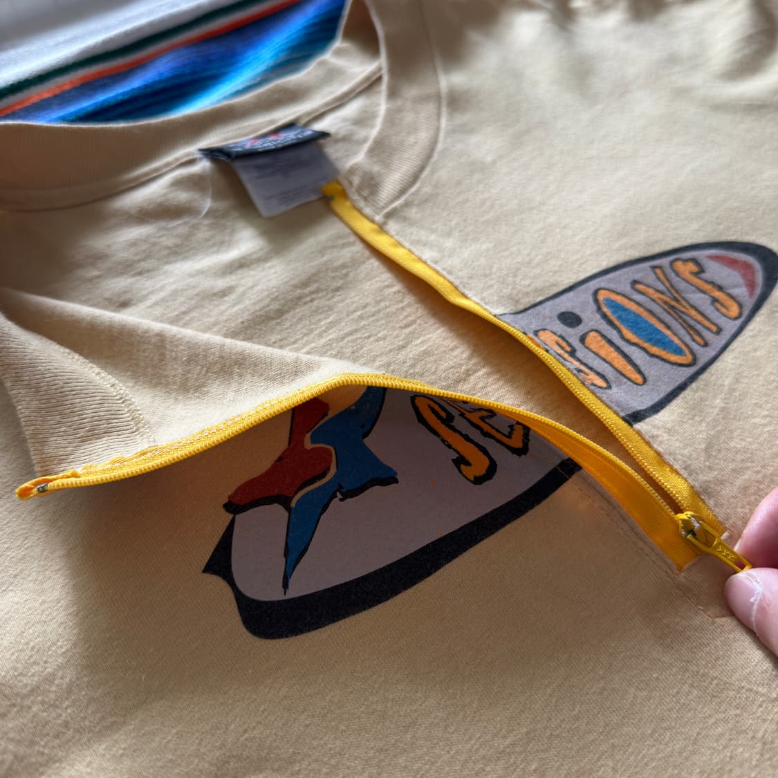 90s USA Sessions Skateboard Half zip 티셔츠 상품이미지6