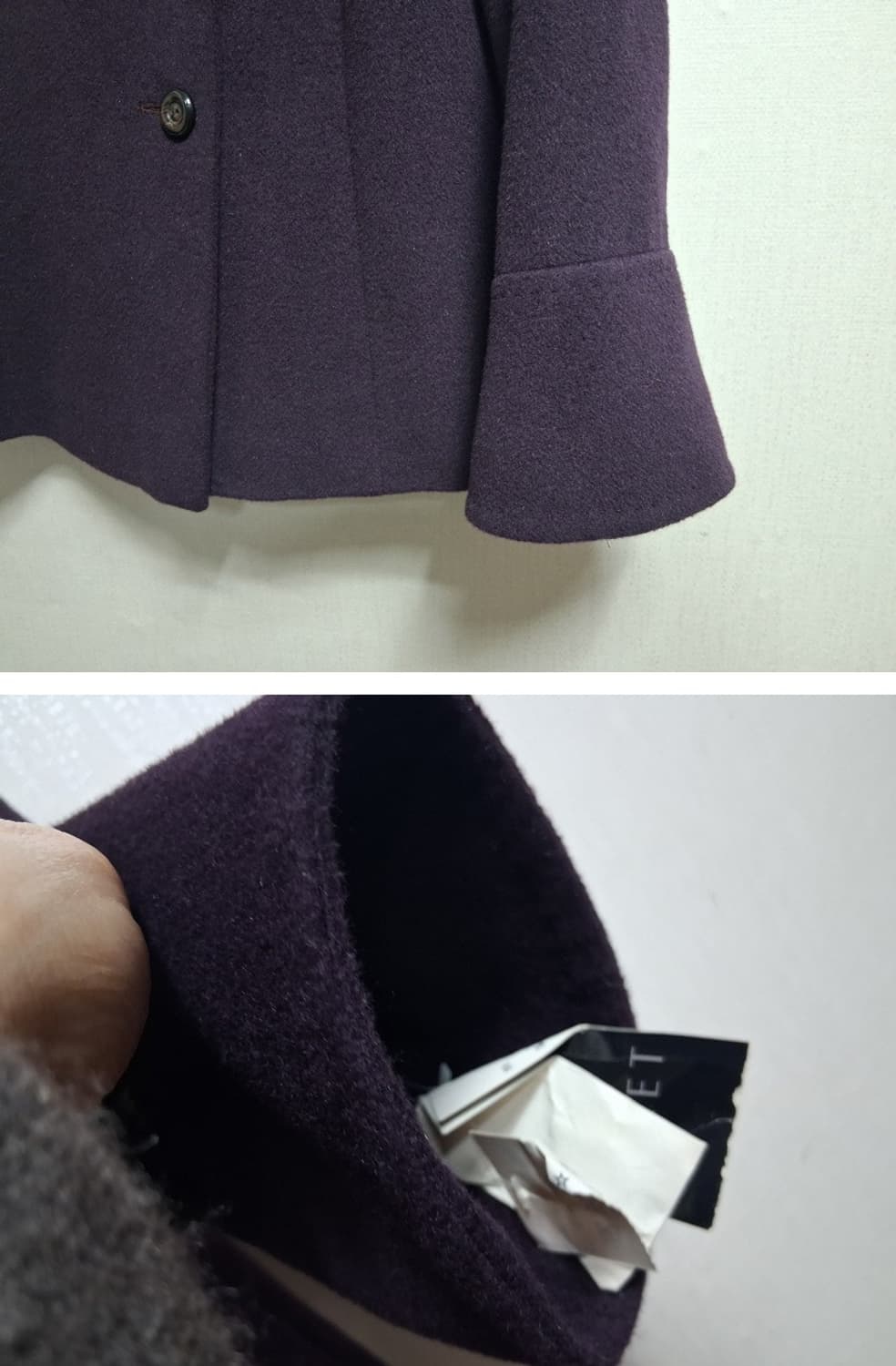 일본수입 KORET 진보라 100% 앙고라 울숏쟈켓 미착용 고품질 66
 상품이미지6