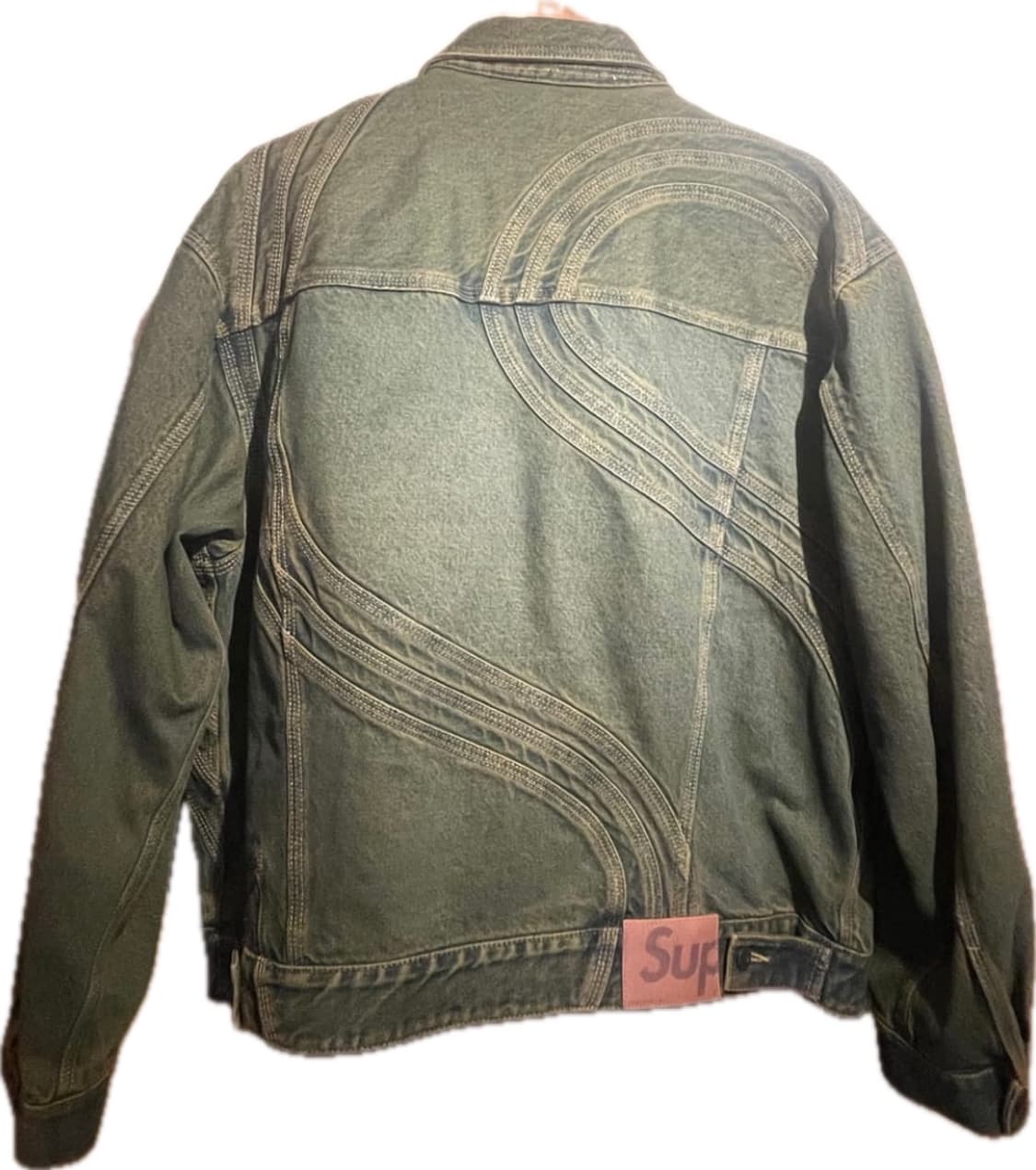 슈프림 S 로고 데님 자켓 더티 그린 상품이미지2
