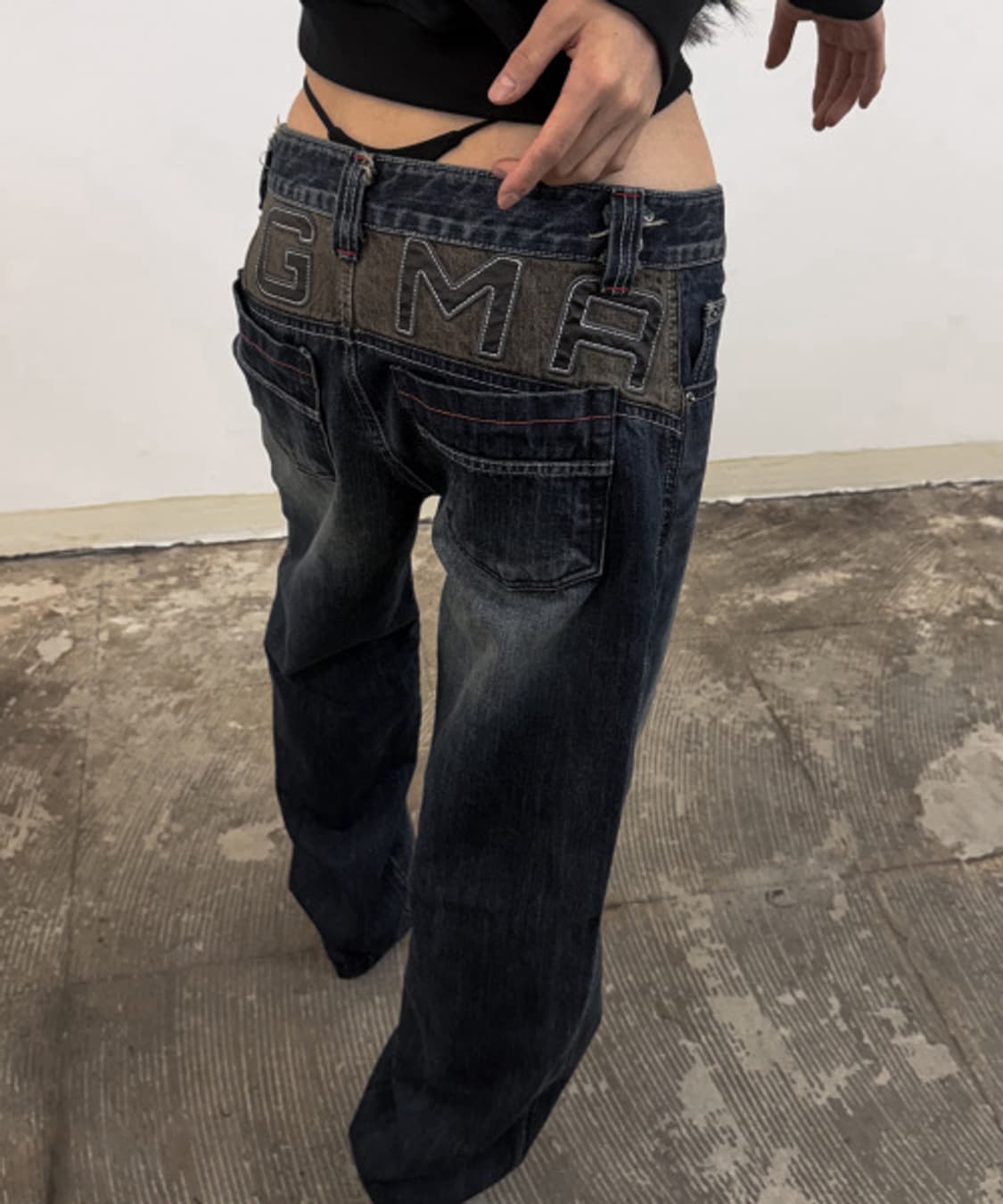 도그마엑스 데님팬츠 DGMA PATCHED SEMI BAGGY DENIM 상품이미지1