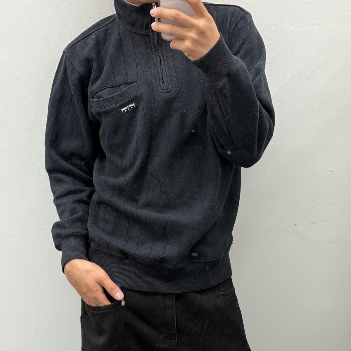 ALPHA CUBIC 카라 반집업 긴팔티셔츠 상품이미지2