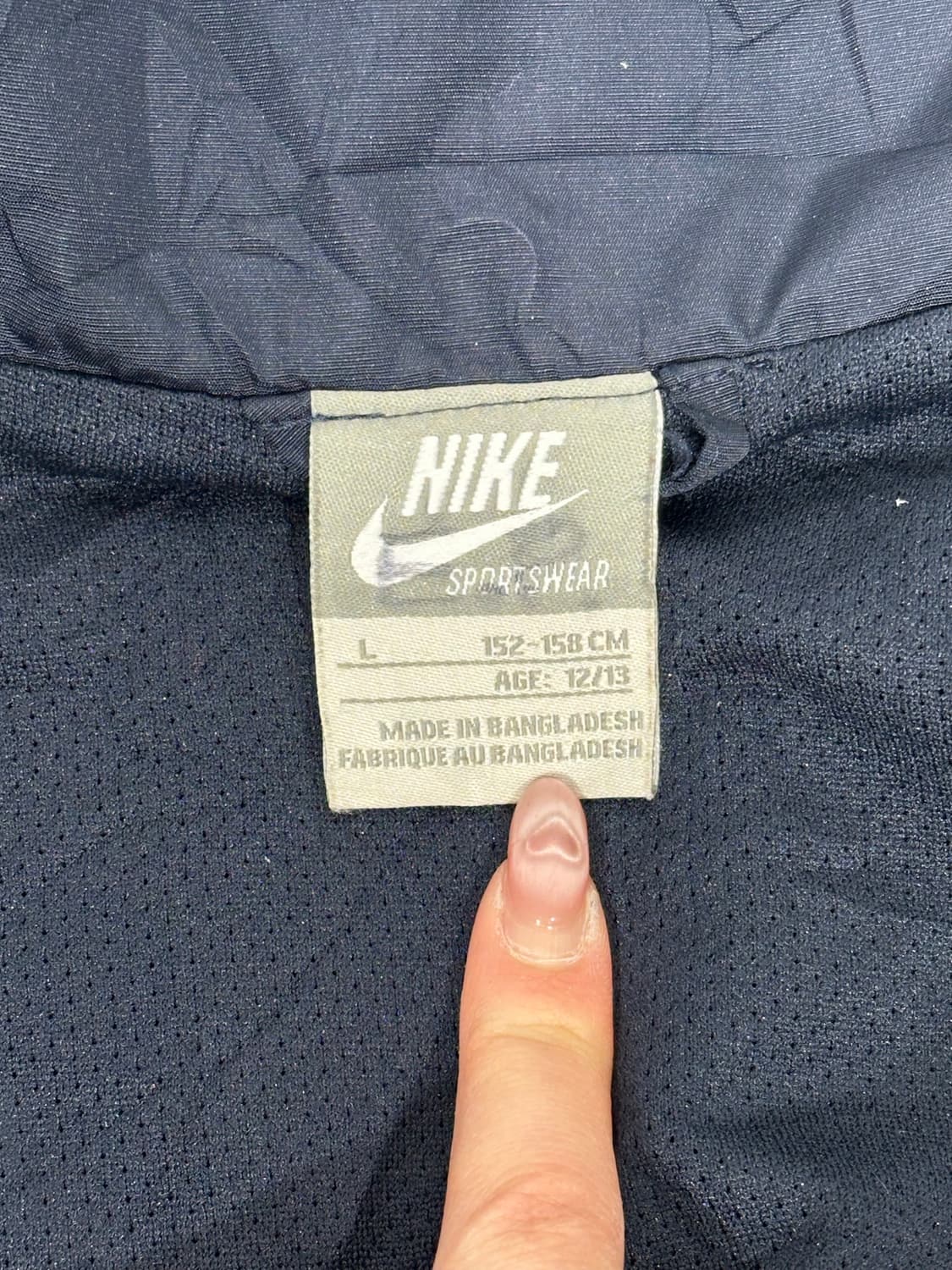  00s 나이키 네이비 에어 후드 바람막이 올드스쿨 트랙 자켓 L 상품이미지7