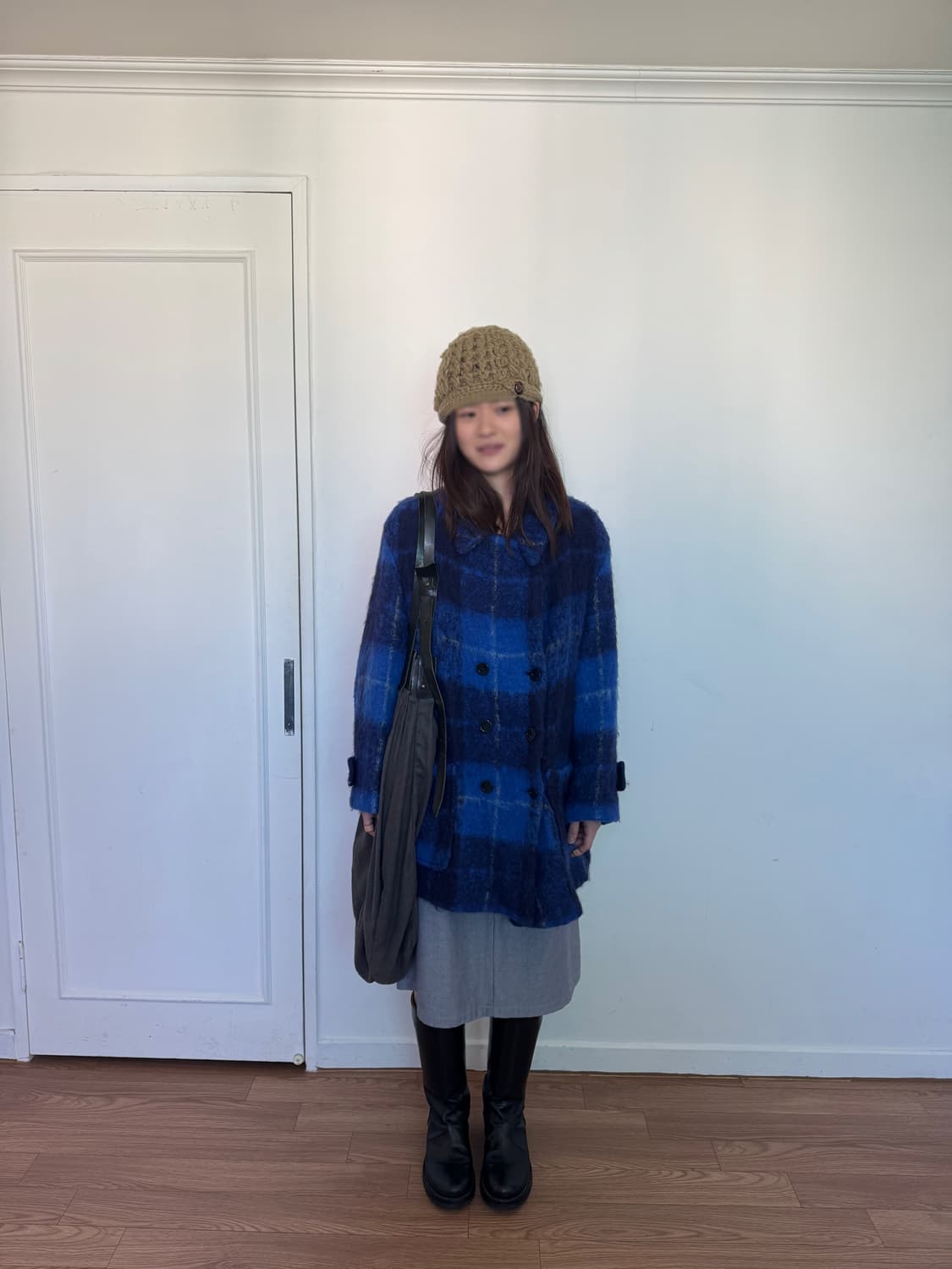 버튼 니트 비니 상품이미지5