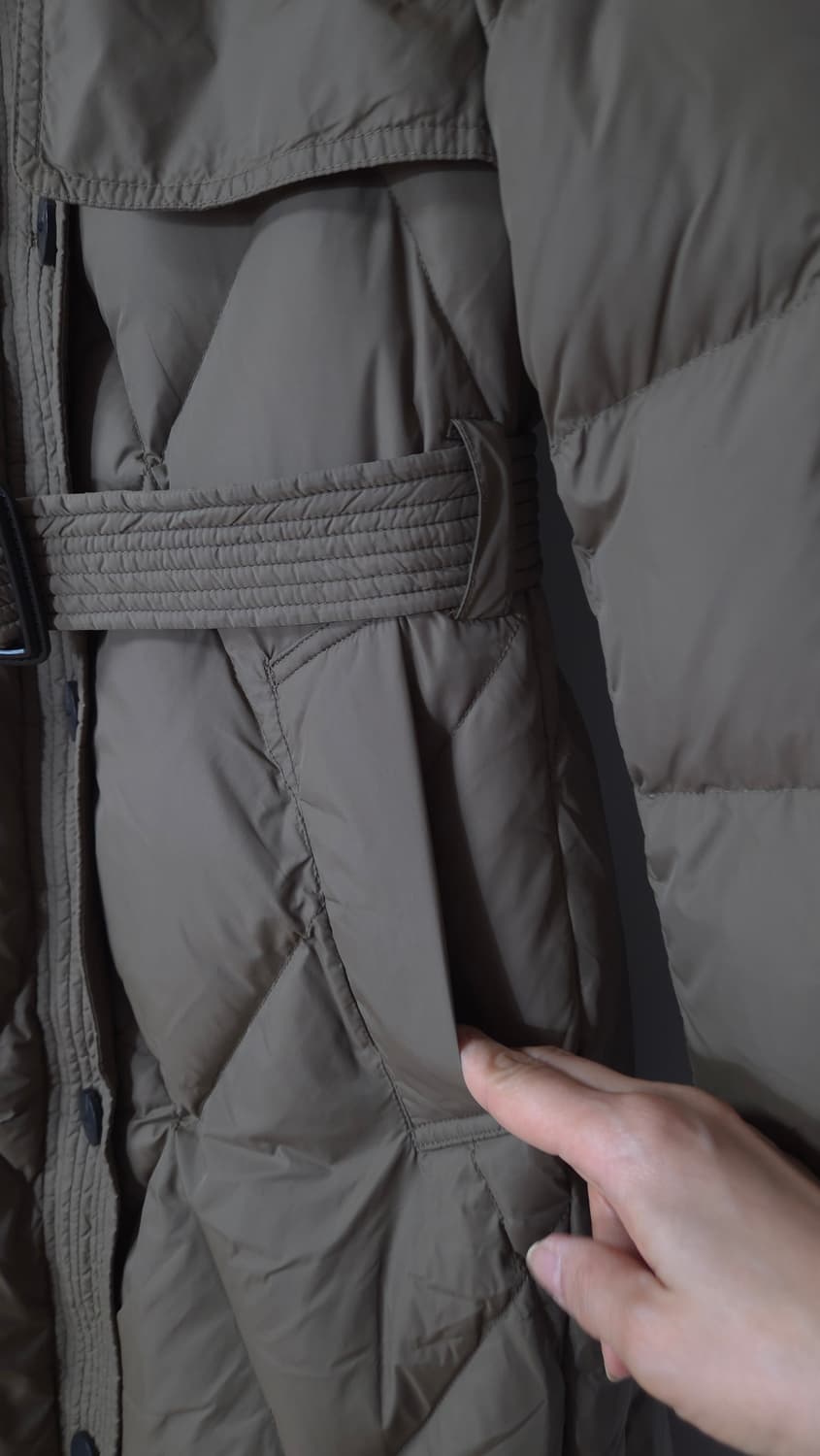 보브 VOV 2022 폭스퍼 구스 벨티드 롱패딩 55 사이즈 상품이미지4