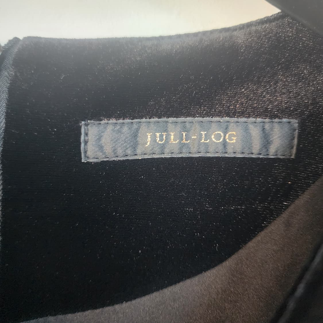 JULL LOG 블랙 벨벳 레이스 롱 원피스 상품이미지2