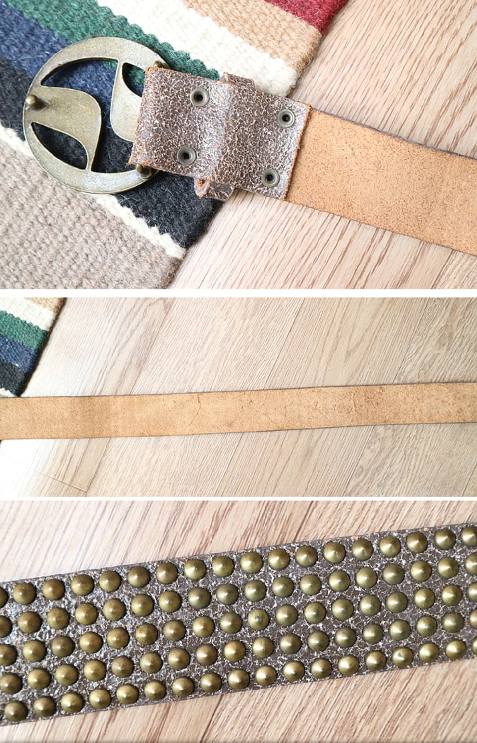 일본판 핸드메이드 징 가죽 벨트  29-33  상품이미지4