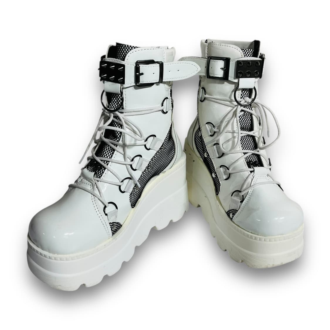 Punk Mid Tube High Platform Wedge Boots 상품이미지5