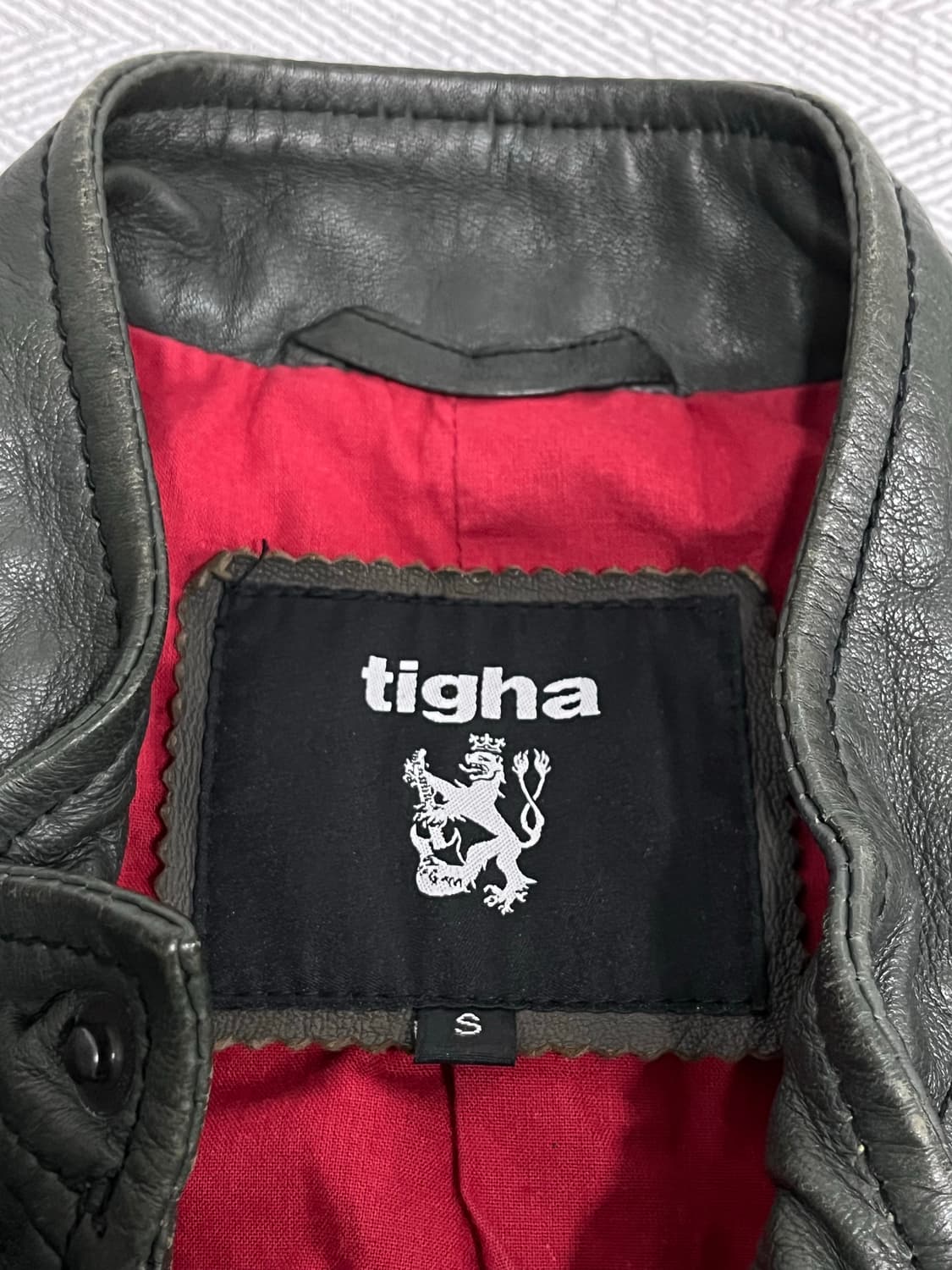 Vintage 티하 Tigha 양가죽 라이더 자켓 S 90-95 상품이미지8