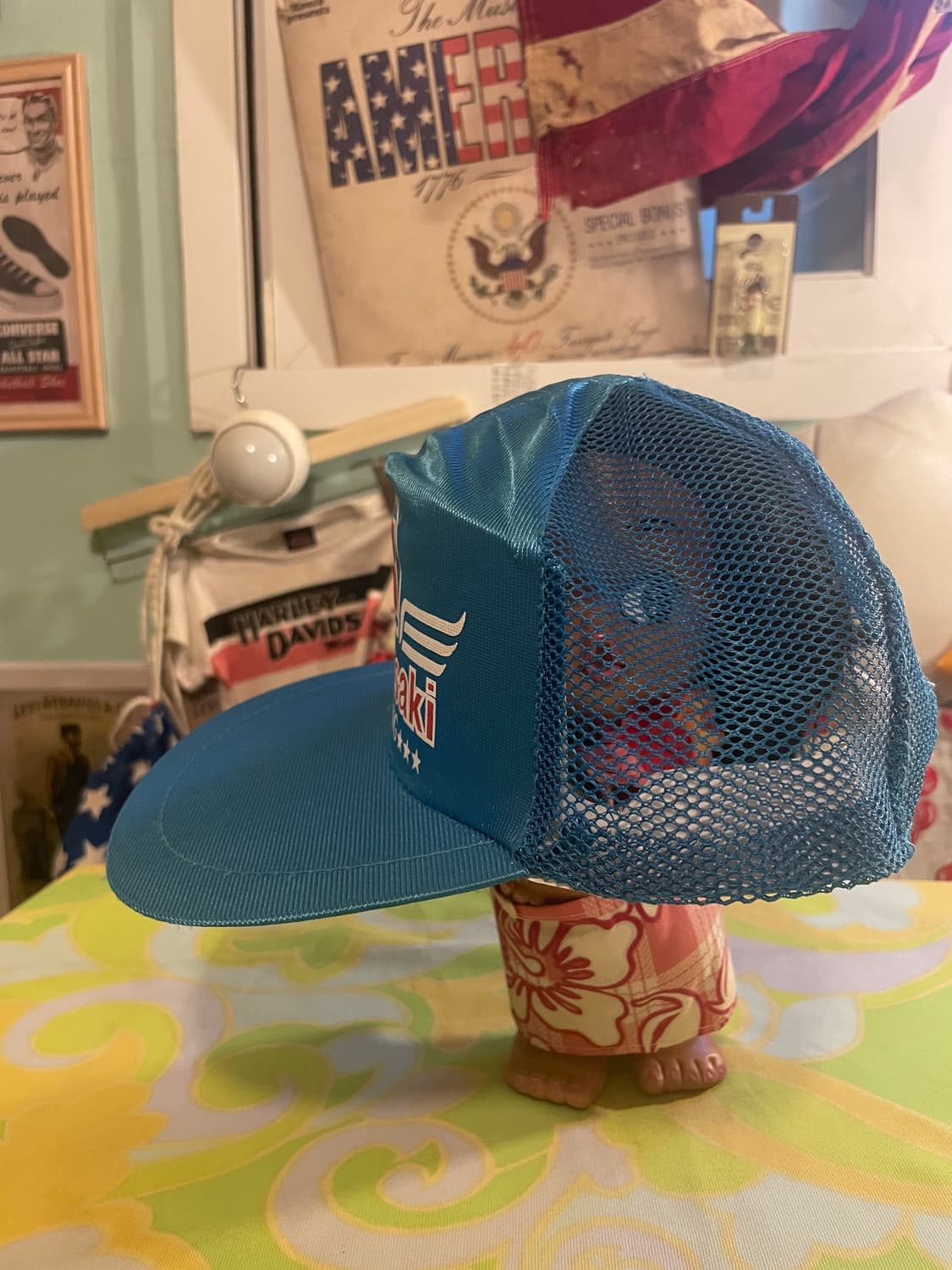 Vintage Kawasaki Racing Trucker Cap  상품이미지4