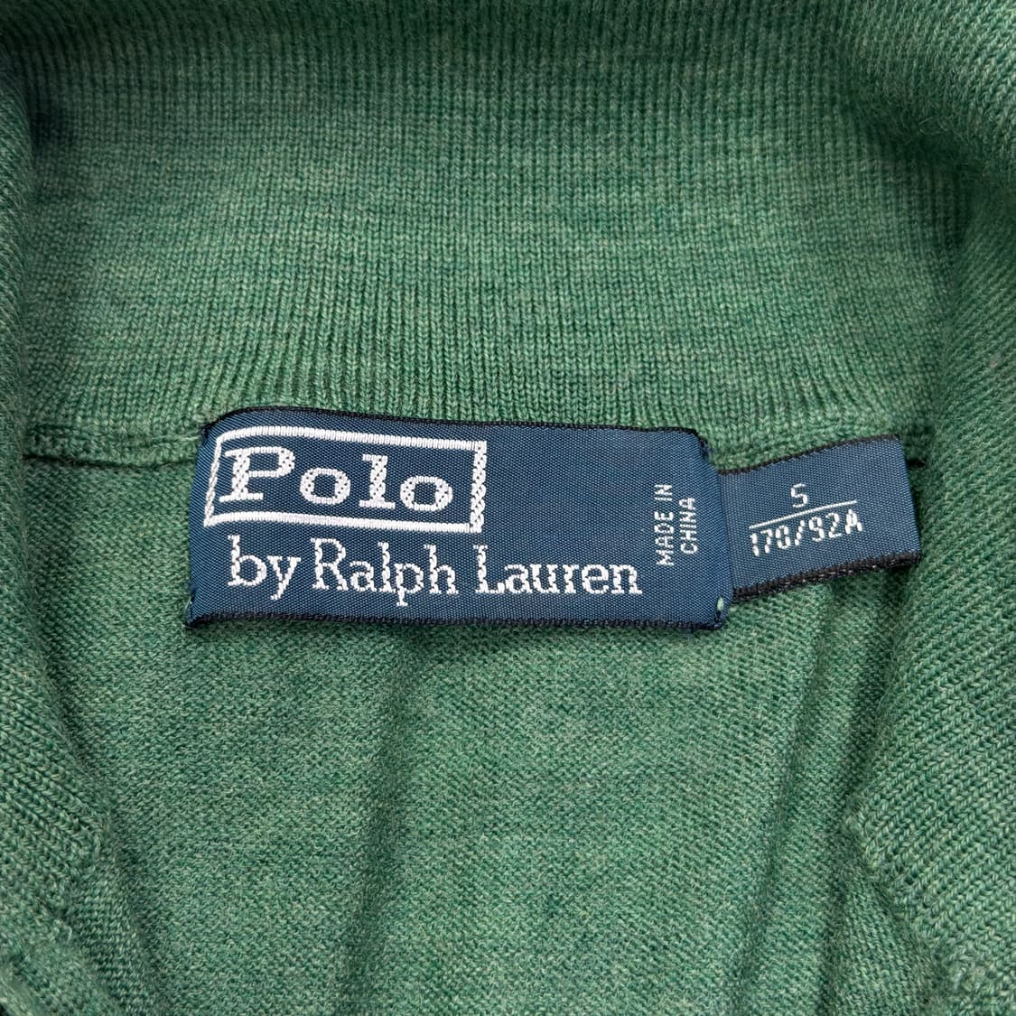 폴로 랄프로렌 메리노울 니트 하프 반집업 그린 S 상품이미지4