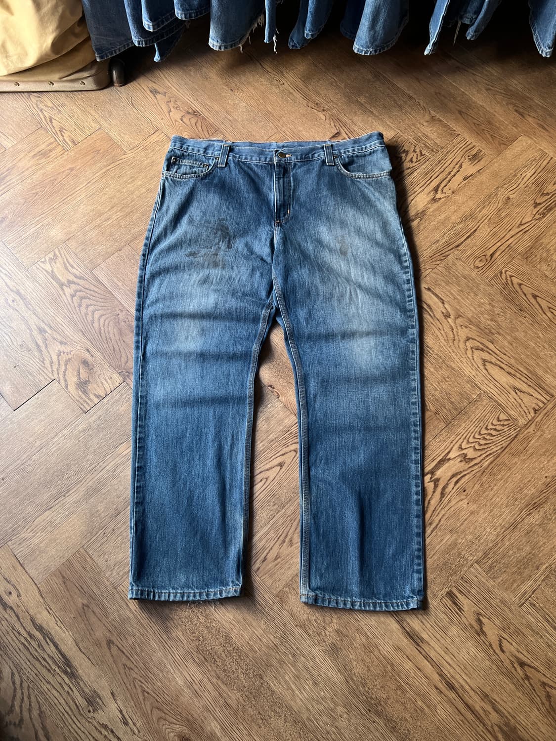 [40]칼하트 USA 더티워싱 워크 데님 팬츠 상품이미지2