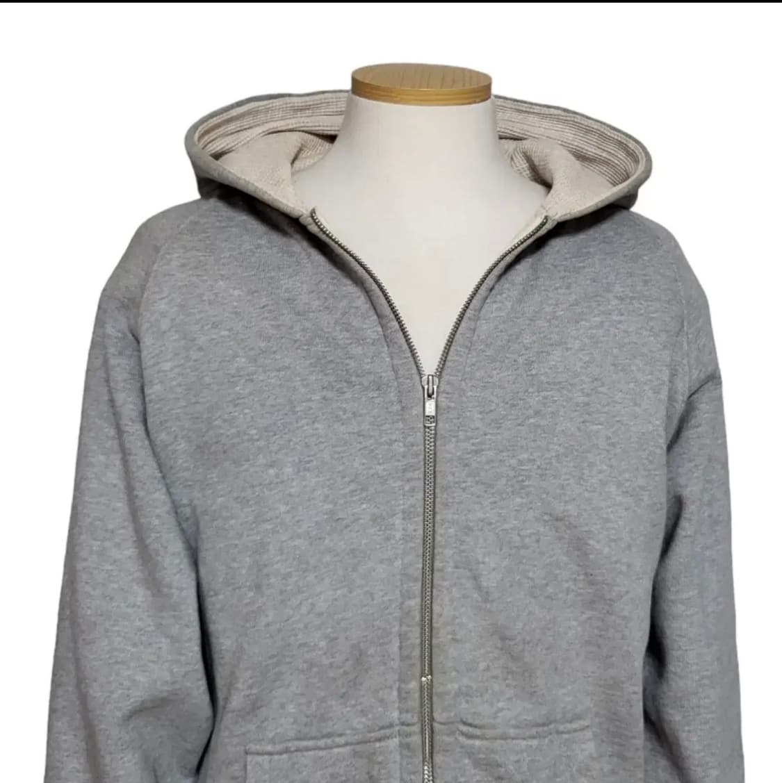 스투시 빅로고 90s 그레이 와플 후드집업 m 상품이미지2