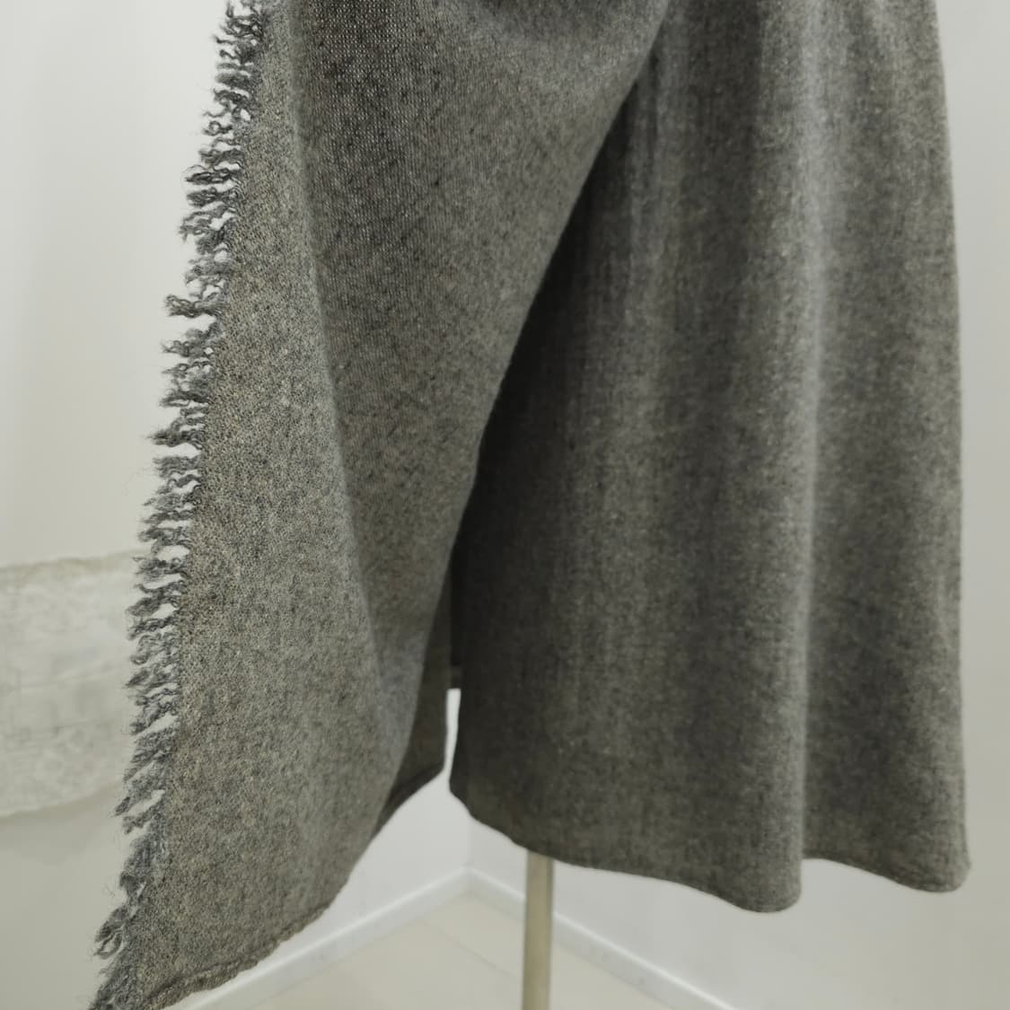 TRANS WORK 울 실크 그레이 랩스커트 상품이미지6