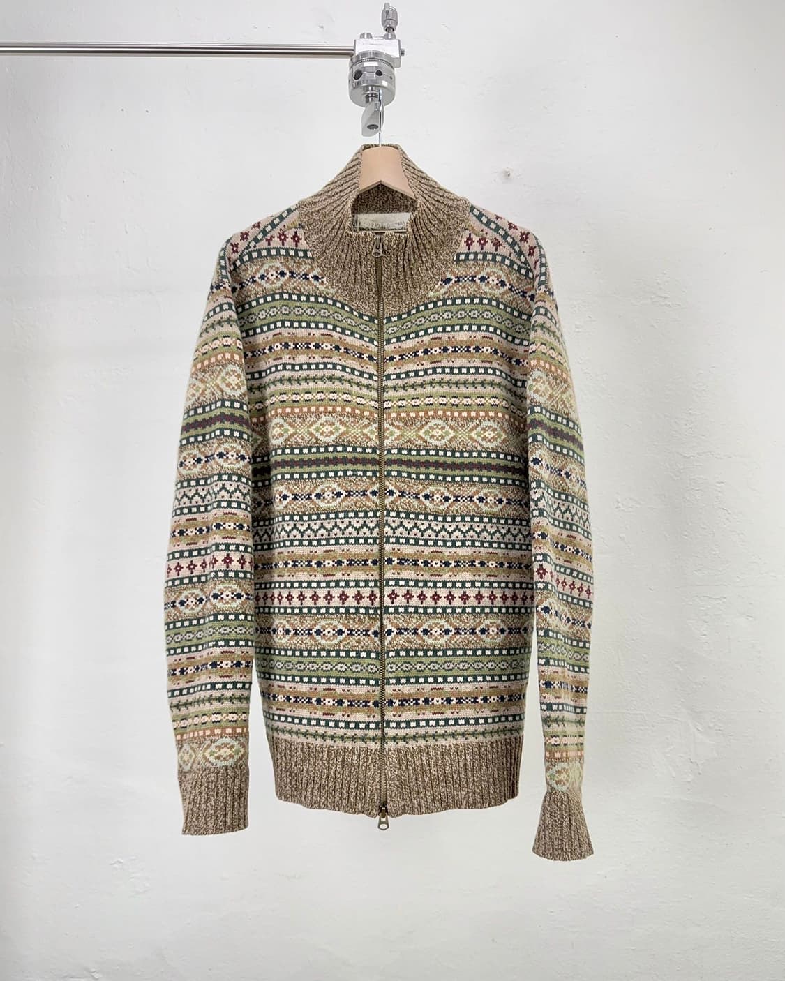 폴로 진스 페어아일 울 니트 투웨이 집업 자켓 상품이미지1